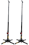(2) Two 21Ft Ultra-Heavy Duty Tower Lifter Crank Lighting DJ Concert Stand W/Outriggers