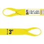 Tuffy 2 Ply 3" x 20 ft Eye & Eye Type 4 Web Sling - 8800 lbs WLL, Yellow, nylon/Polyester | Bishop Lifting