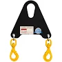 3T x 1FT Triangle Steel Lifting Beam w/Shackle and Swivel Hook