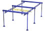 Freestanding Overhead Bridge Crane, Capacity 1000 Lbs