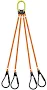4-Legged Tool Lifting Rope Sling, Large Quick Rigging Connectors 2' 2' 2' 2'