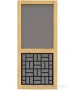 Basketweave Wood Screen Door (Door Width: 32-in, Insert Color/Finish: Black)