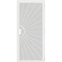 Security Screen Door – Perforated Mesh Steel with Rust-Resistant Finish and Dual-Bore, Reversible Left or Right in Black or White ARK DESIGN Color:
