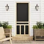 Ark Design Single Universal 3 Lite Paneled Railing Style Hinged Screen Door