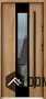 Sta Amerigo noir - stainless steel contemporary door with Black frame around glass