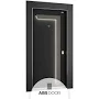 ABSDOOR Modern Stainless Steel Manual Thermal Insulation Finished Interior Entrance Door Wide Frame for Apartment Villa Hotel