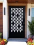 Modern Steel Geometric Screen Door | Laser Cut Airflow Privacy Entry Door