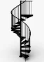 Rintal Exterior Spiral Staircase - Small Black Base Kit 7'6\ to 10Ft
