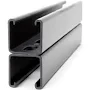 1-5/8" x 3-1/4" Back-to-Back Strut Channel with Short Slots 4 ft. - Black E-Coat/Paint