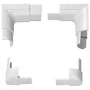 D-Line White Mini Half-Round Raceway Smooth-Fit Accessory Pack