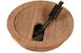 Walnut Wood Desk Cable Grommet: 2 1/4" 2 1/2" 2 piece Style Raw Unfinished