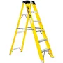 Electricians 6 Step Fibreglass Ladder 1.44M Heavy Duty Trade New
