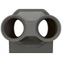 Entrée de Presse-Étoupe Plexo 2 X M20 Anthracite - Zelektro.be
