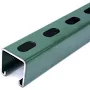 Unistrut P1000T-10GR Channel: 1-5/8" x 1-5/8" x 10', 12 ga Perma-Green Finish, T Slot Holes, SINGLE LENGTH