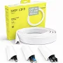 Corner Cable Trunking Raceway 192 Inch Paintable Self Adhesive TV Cable Hider Flexible Concealer For Wall Corners Protects HDMI Power Ethernet And Spe