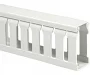Wire Duct Cable Trough - Open Slot - 2" W x 2" H x 6.5' L - White PVC