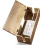 Large Cable Management Box - Burnt Wood Cable Organizer Box And Power