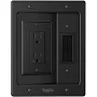 HAPYTHDA in Wall Cable Management Kit for TV, Recessed Outlet for TV Power, Brush Wall Plate Cable Pass Through Low Voltage Cabl