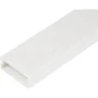 Rugged Cable Management Raceway With Adhesive Tape And Cover, 1 1/4 Inches Wide, 3 Feet Long, Hides Up To 12 Cables, PVC Wall Duct For Network And Pow