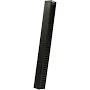 One Channel Steel Vertical Cable Manager With Plastic Tray Mount Buttons, 68 Inch Duct Organizer For 19 Inch Racks, Snap Hinge Cable Tray Cover, Light