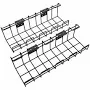 KD Essentials – 2× metal Cable baskets, size M, twin pack – Cable holder & Cable channel (under desk/wall mounting, screw mounts, tidies away cables