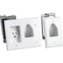 DataComm Flat Panel TV Cable Organizer Remodeling Kit with Power Outlet