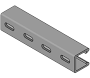 Heavy Duty 1-5/8" x 1-5/8" x 10 ft Fiberglass Unistrut Channel, Slotted