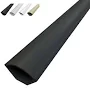 ELECTRIDUCT Small Corner Duct 1150 Series Cable Raceway- 5ft x 20pcs- Black, SRCD-1150-5-CASE-BK