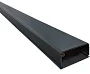 Extra Large Latching Cable Raceway 2-Inch By 1-Inch Channel 2100 Series 58-Inch Length With Five Sticks 24 Feet Total Black PVC Paintable With Pre-App