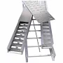 B-Line 24A09-12-144 Aluminum Ladder Cable Tray Straight Section, 4" Side Rail, 12" Width, 9" Rung Spacing, 12ft Length, Series 2,3,4,5, NEMA 16A, 12C