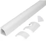 5 ft. 1/4 White Round Baseboard Cord Channel
