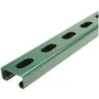 Slotted Standard 1-5/8" x 13/16" Strut Channel, Green Painted Steel, 14 ga., 10 ft.
