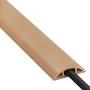 Cable Trunking White 3m Self Adhesive PVC Floor Cable Cover - Wood Look Wire Protector To Prevent Trips (30mm X 10mm) Cable Protector Trip Hazard