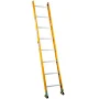 Bauer Corporation 33108 331 Series Type 1AA 8' Safety Yellow Fiberglass Straight Ladder - 375 lb. Capacity