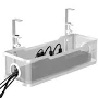 OBJLGEV Under Desk Cable Management Tray No Drill Clamp System White for Office and Home Tidy Wire Organizer No Damage to Desk