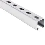 Power Strut PS-500-EH-10-ALUM-10 Aluminum Single Slotted Channel With Elongated Hole 10 ft x 1-5/8-Inch x 1-5/8-Inch - Standard Electric | Electrical