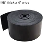 SBR Rubber - Black - 70A - 1/8" x 4"