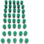 Fisher Scientific #5 Green Solid Rubber Laboratory Stoppers (40)