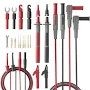 25-piece Silicone Multimeter Test Lead & Back Probe Kit - Premium